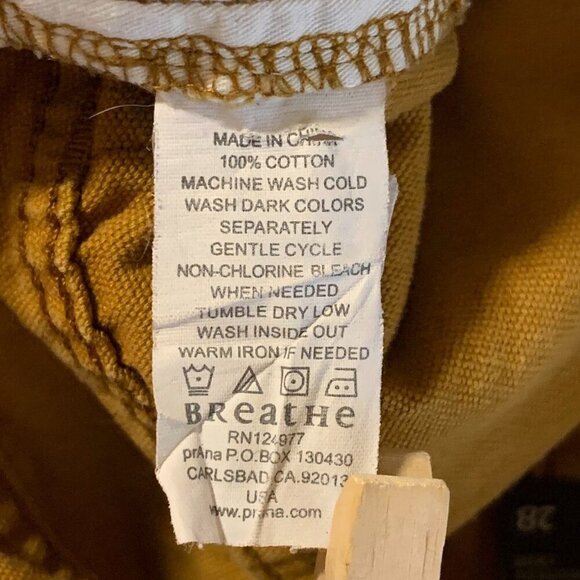 Prana Men's Rawkus 100%‎ Cotton Canvas M3RAWK114 Cargo Shorts Size 28 - Picture 9 of 13